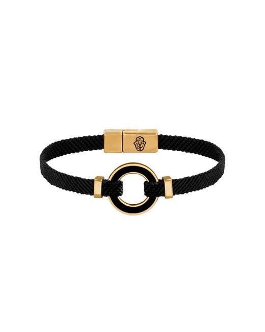 Karma and Luck Black Constant Protection Onyx Karma Circle String Bracelet for men