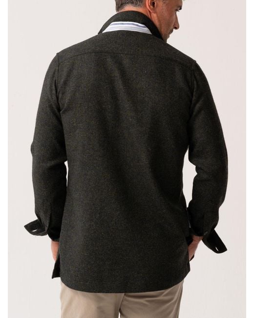 Koy Clothing Black Wool Safari Jacket for men