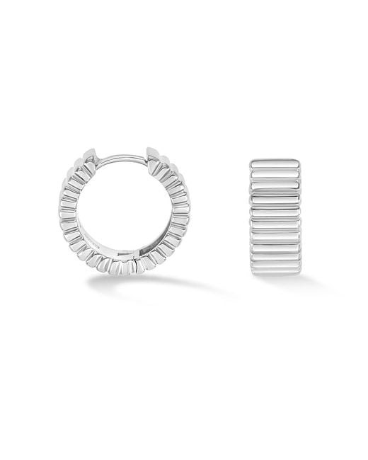 Dower & Hall Metallic Wide Humbug Huggie Hoops