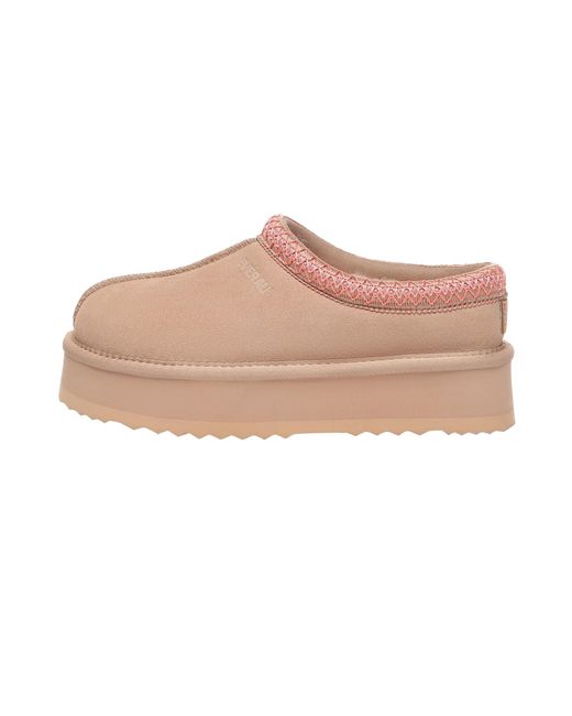 EverAu Australia Pink Wonga Leather Slippers