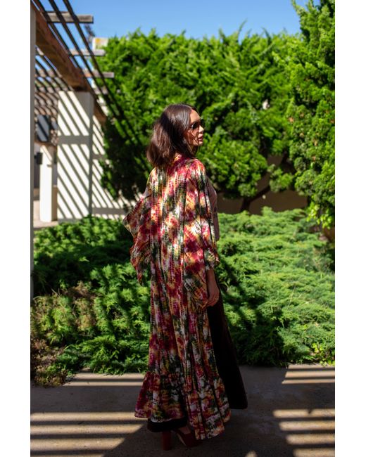 Jennafer Grace Metallic Janys Scarf Sleeve Kimono