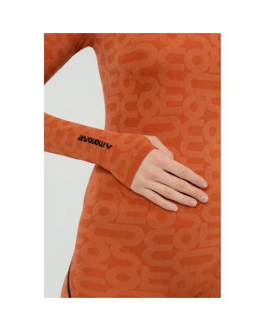 Monosuit Red Summer Turtleneck Bodysuit Long Sleeve Full Eco Back Zip