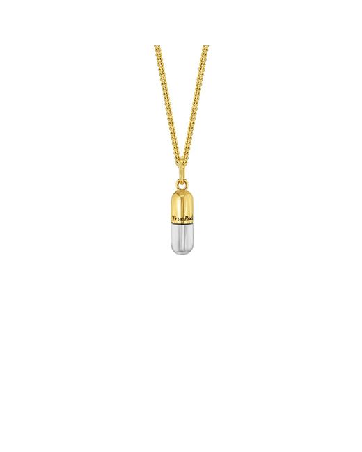 True Rocks Metallic 18Kt Plated Mini Pill Pendant