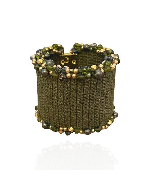 PINAR OZEVLAT Green Cluster Cuff