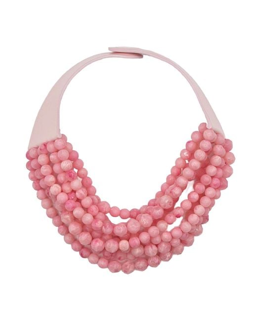 Fairchild Baldwin Pink Marbella Carnation Necklace