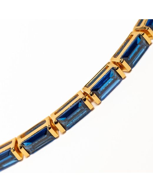 Belinda Jewelz Metallic Bianca Baguette Sapphire Tennis Bracelet