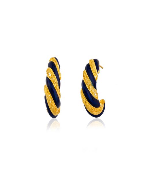 Milou Jewelry Blue Hoop Earrings