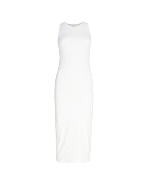 Circular Path White Marilyn Midi Dress