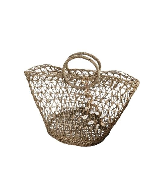 OhSun Metallic Neutrals Rara Skeleton Beach Tote