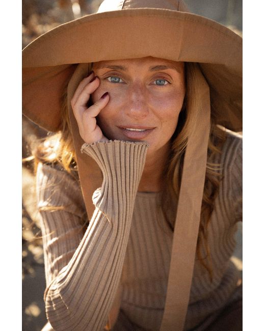 SALANIDA Natural Brera 100% Merino Long-sleeve Top Beige