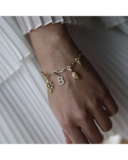 LINYA JEWELLERY Metallic Paperclip Chain Bracelet