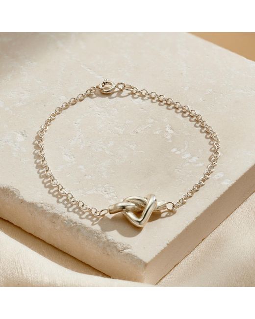 Posh Totty Designs Metallic Love Knot Heart Bracelet
