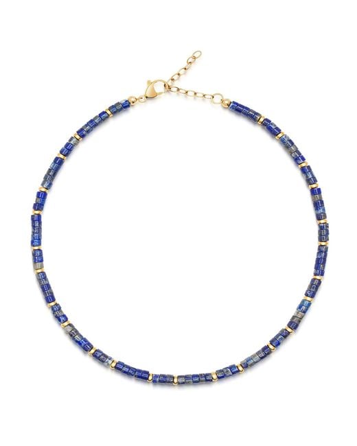 Nialaya Blue Heishi Lapis Choker With