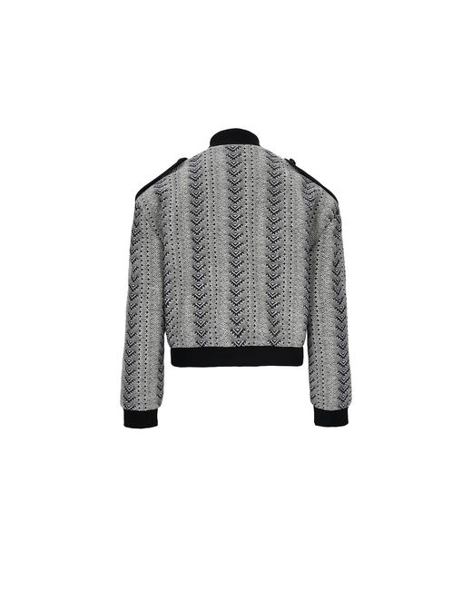 Mandragora Gray Ira Wool Bomber Jacket