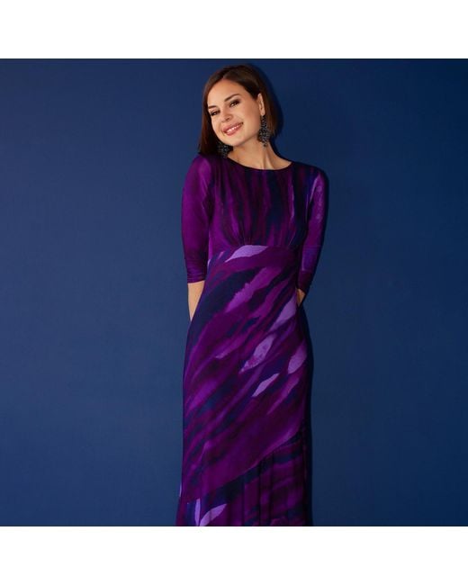 Alie Street London Purple Maxine Asymmetric Dress Vivid Plum