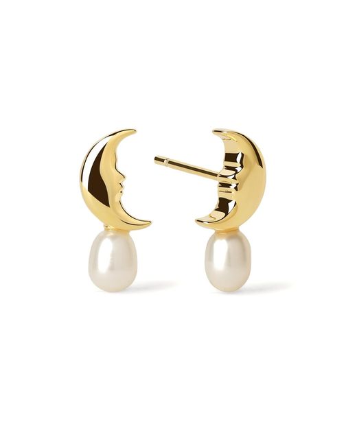 Freqnc Atelier Metallic Moon Earrings