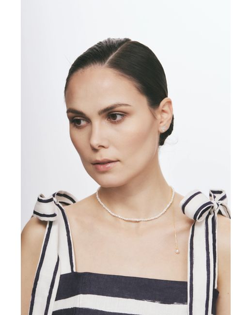 Lisa&Co. Metallic Necklace Organic Pearls S