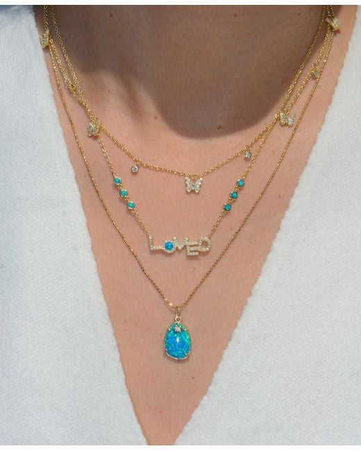 KAMARIA Metallic Butterfly Charm Choker Necklace