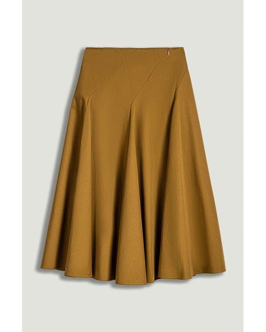 Nocturne Natural Flared Midi Skirt