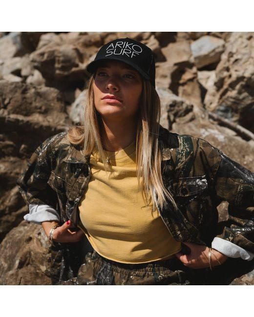 Ariko Black Surf Trucker Hat Classic Logo