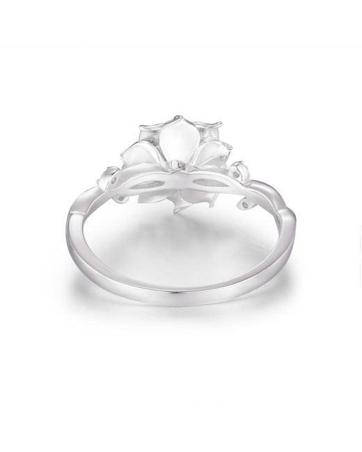 Azura Jewelry New York Metallic Moonflower Amethyst Ring Vermeil