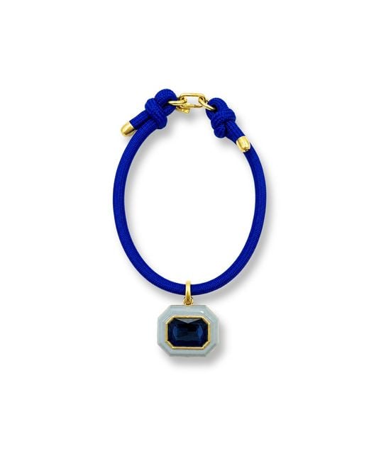 Michael Nash Jewelry Blue Lena Aqua Resin And Sapphire Octagon Pendant