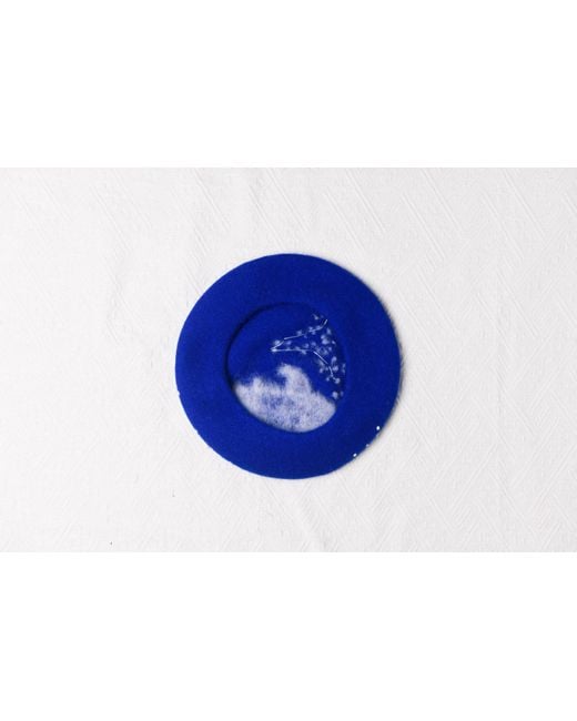 Heartfelt Layers Blue Polar Bear Constellation Beret