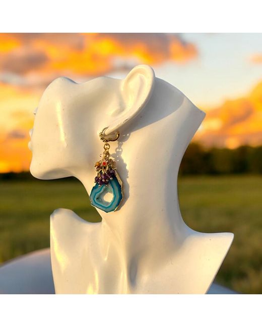 Sibylla Delphica Blue Agate Drop Earrings