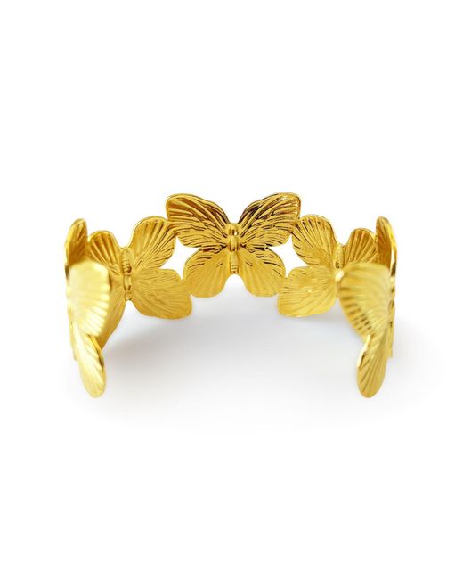 Hzmer Jewelry Yellow Divine Butterfly Cuff Bracelet