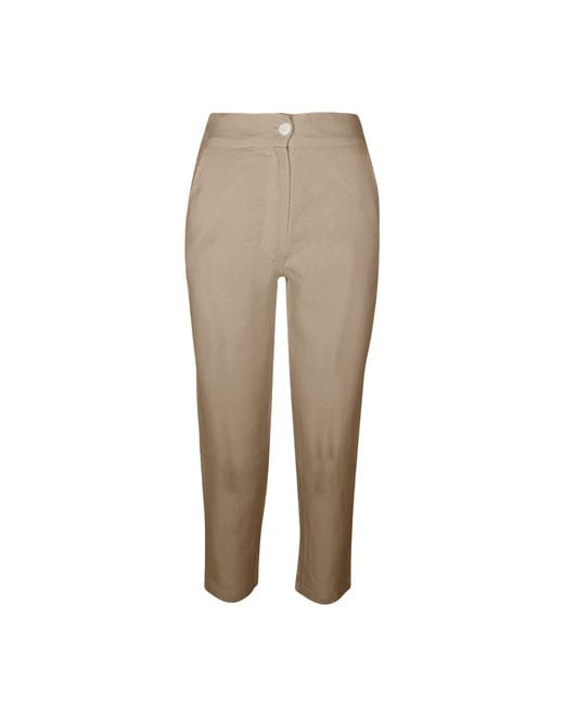 Haris Cotton Natural Neutrals Ribbed Back Waist Linen Tapered Pants