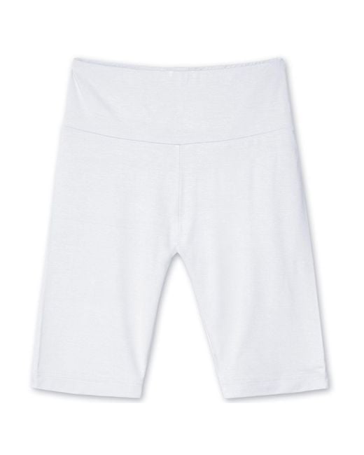 On/Off Essentials White Bamboo Biker Shorts
