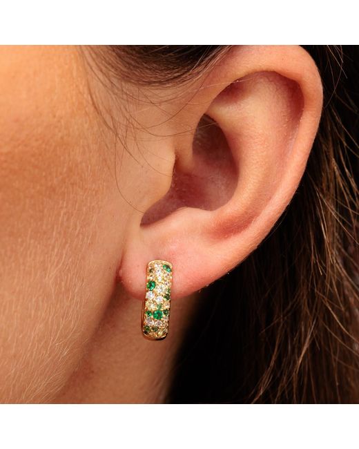 Scream Pretty Yellow Mosaic Chunky Huggie Hoop Earrings