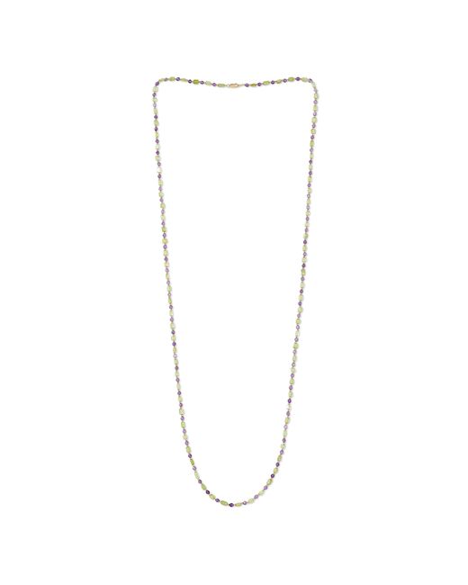 Pearls of the Orient Online Metallic Clara Long Fine Peridot & Amethyst Necklace