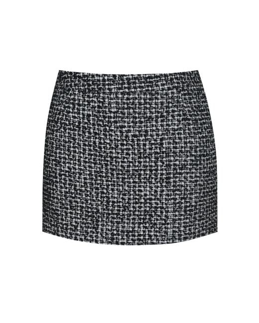 Miss Circle New York Black Sandra & Tweed Mini Skirt