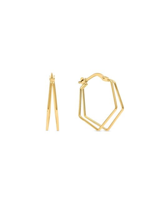Esterah Metallic Geometric Hoop Earrings