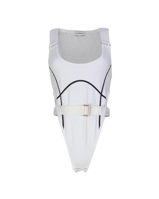 Circular Path Multicolor High Cut Bodysuit