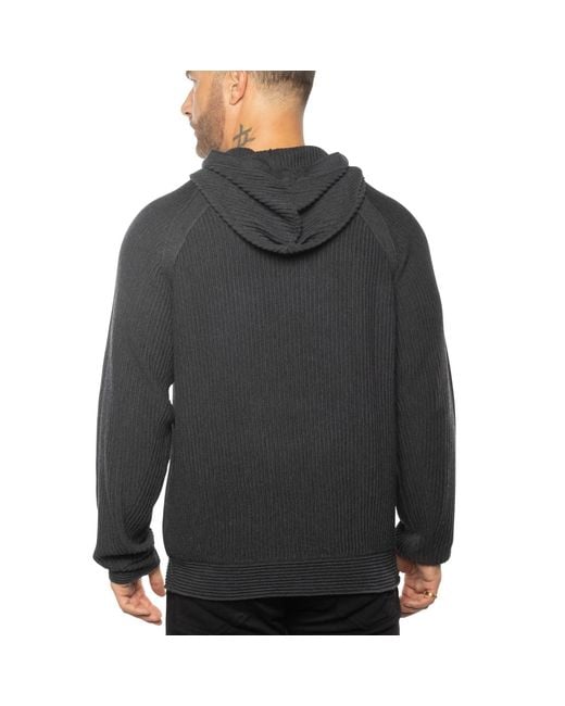 Weston Jon Boucher Black Dune Ottoman Knit Luxury Hoodie With Silk & Wool for men