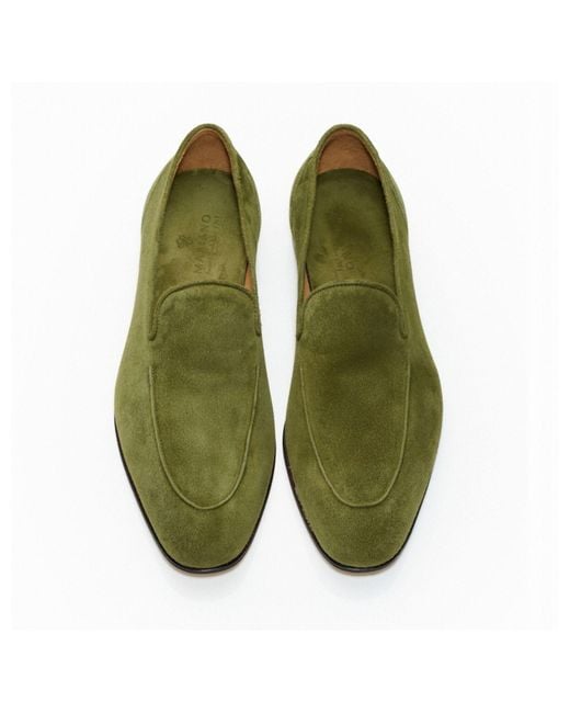 Mariano Shoes Green Ramos Loafers for men