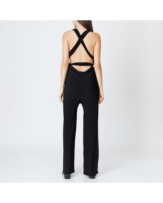 LIA ARAM Black Loose Jumpsuit With Open Back