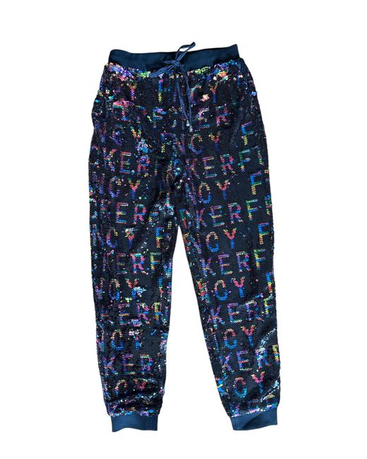 Any Old Iron Blue Reversible Sequin Fancy Fucker Joggers