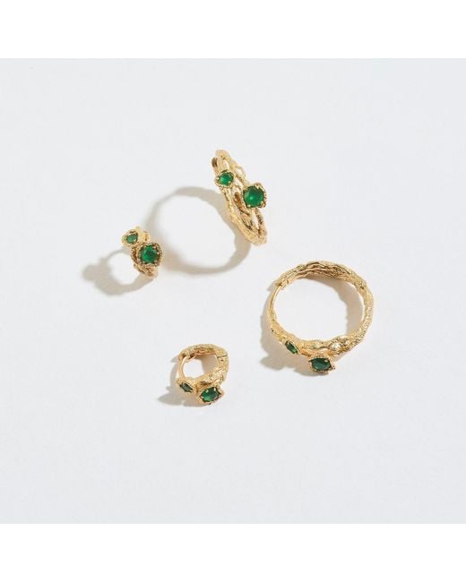 Claire Hill Designs Metallic Chalcedony Twisted Branch Hoops