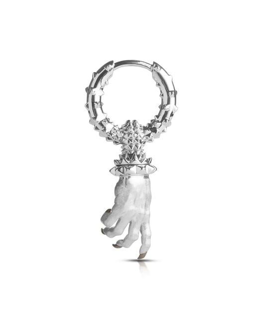 Kasun Metallic Hand Of The Protector Earrings for men