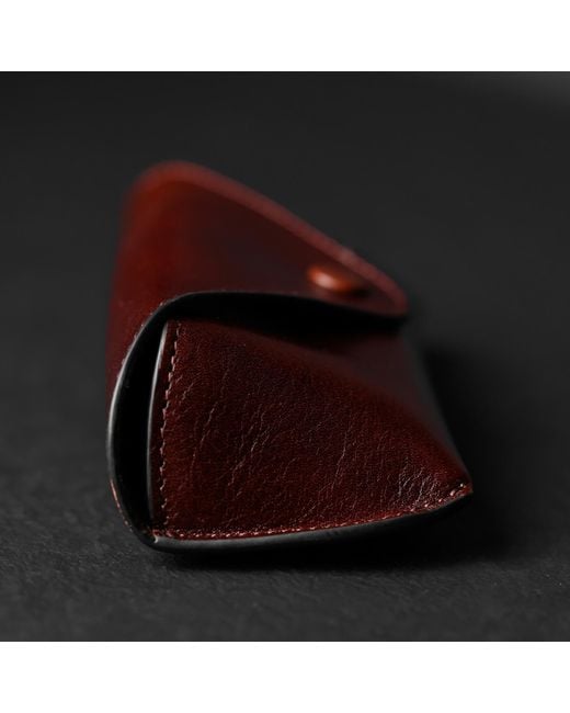 Time Resistance Brown Leather Glasses Case for men