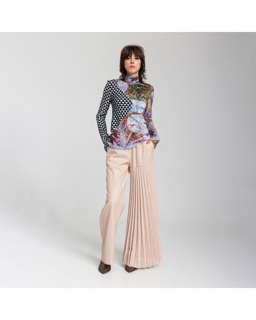 ARTISTA Black Spirit Printed Velvet Top