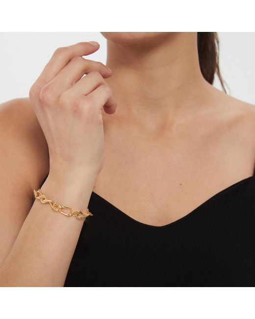 Miss Cecilia Metallic Chunky Twisted Chain Bracelet