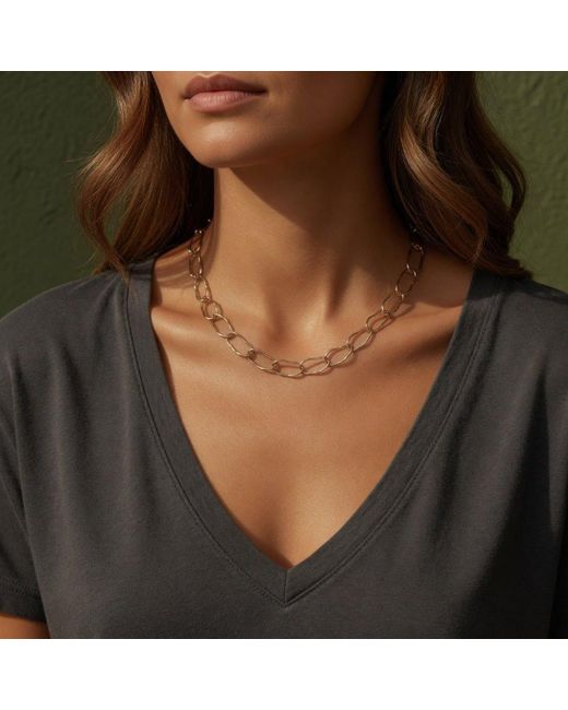 Persia Dona Jewelry Metallic Art X Link Necklace