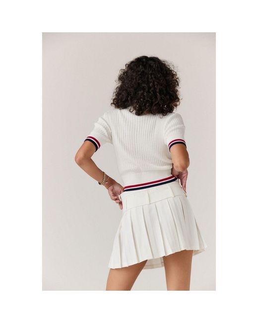 Goldie Byrd White Knit Polo