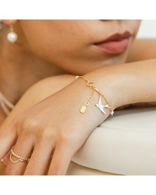 Inari Jewellery Metallic Tinsel Bracelet Freshwater Pearls