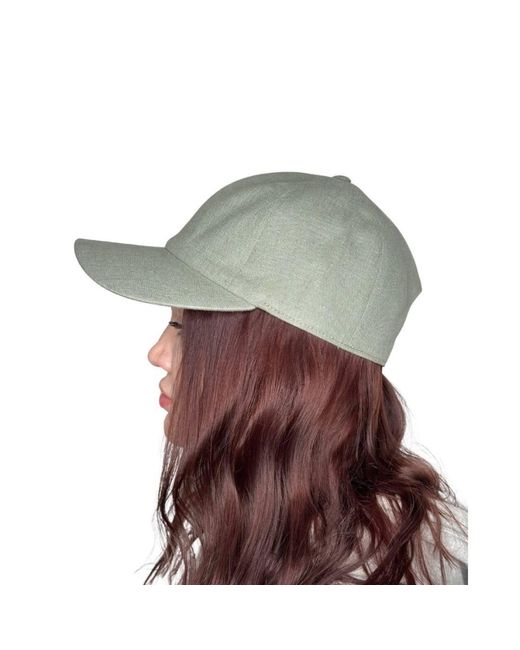 Cachemio Gray Linen Baseball Cap