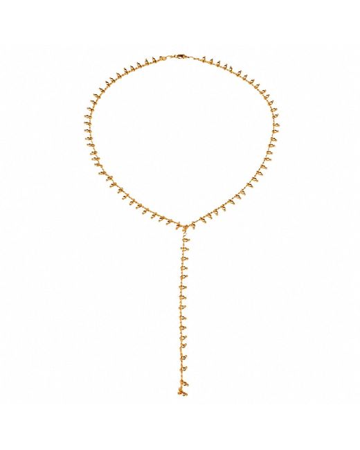 Lexi Jewelry Metallic Golden Bolitas Lariat Y Necklace